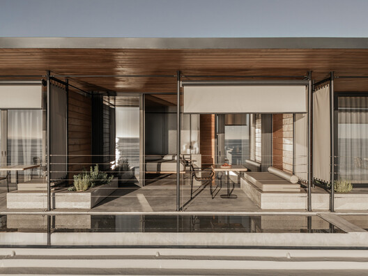 Dexamenes Seaside Hotel Extension / K-Studio Dexamenes Seaside Hotel Extension / K-Studio - Exterior Photography, Wood, Chair, Beam, Deck