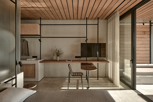 Dexamenes Seaside Hotel Extension / K-Studio Dexamenes Seaside Hotel Extension / K-Studio - Interior Photography, Kitchen, Wood, Table, Chair