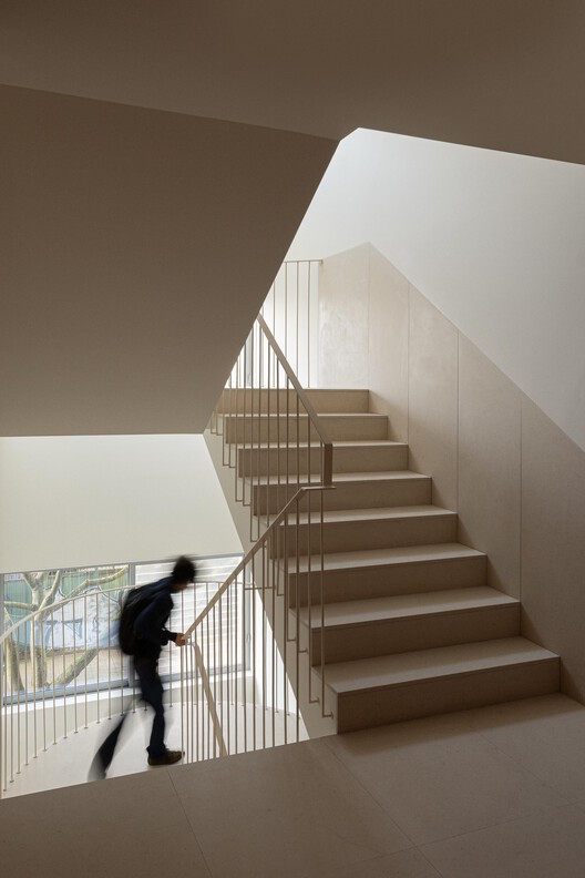 Hintze Ribeiro Multifamily Housing Building / Helder da Rocha Arquitectos Hintze Ribeiro Multifamily Housing Building / Helder da Rocha Arquitectos - Interior Photography, Stairs, Wood, Handrail