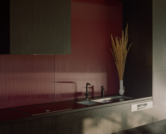 Burnley House / Sonelo Architects - Interior Photography, Kitchen, Wood, Countertop, Glass, Sink