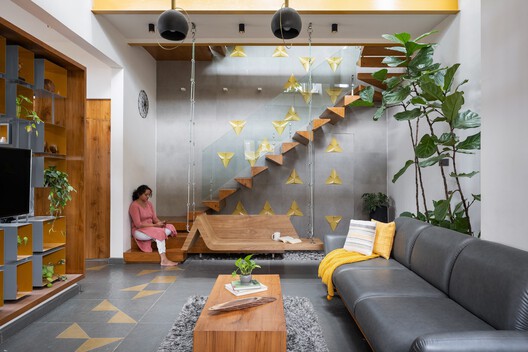 The Blooming Haus / Studio WhiteScape - Interior Photography, Living Room, Wood, Lighting, Sofa, Stairs