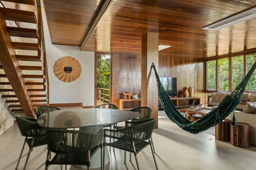 Terramar House / Estúdio Pedro Haruf - Interior Photography, Dining room, Wood, Chair