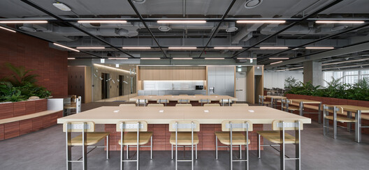 Woowa Brothers Office / unseenbird - Interior Photography, Kitchen, Wood, Chair