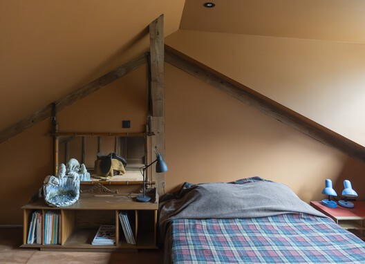 LARUNS / Mesnil Architectures - Interior Photography, Bedroom, Wood, Bed, Lighting