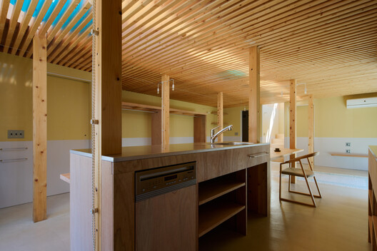House TN / 1-1 Architects - Interior Photography, Kitchen, Wood, Lighting, Beam