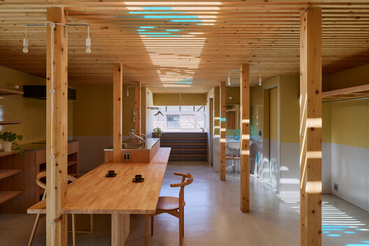 House TN / 1-1 Architects - Interior Photography, Dining room, Wood, Chair, Beam