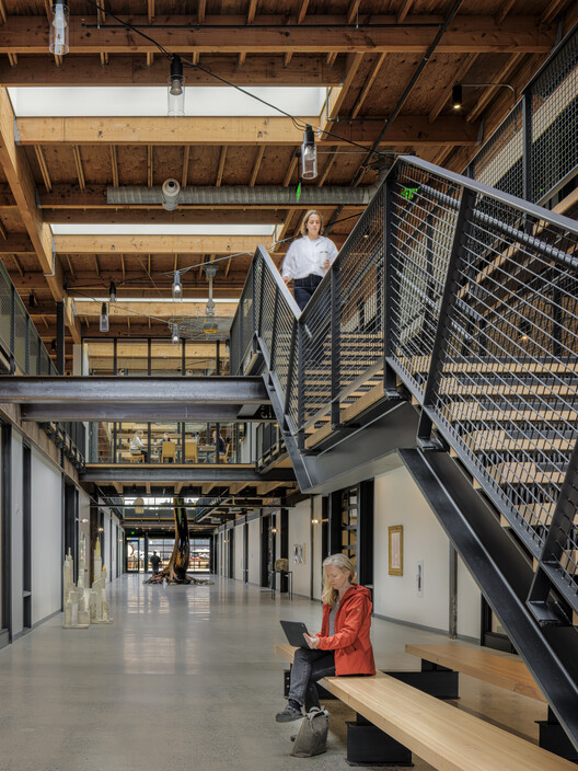 West Canal Yards / Graham Baba Architects - Interior Photography, Stairs, Wood, Beam
