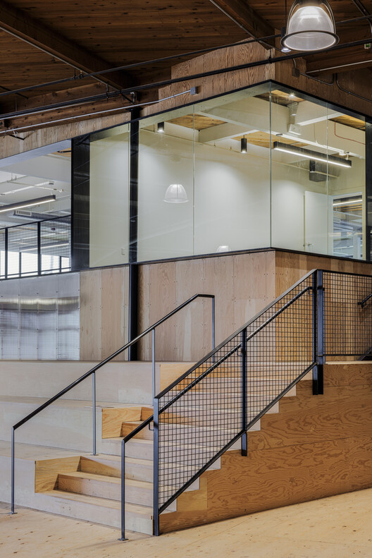 West Canal Yards / Graham Baba Architects - Interior Photography, Stairs, Wood, Lighting, Glass, Handrail
