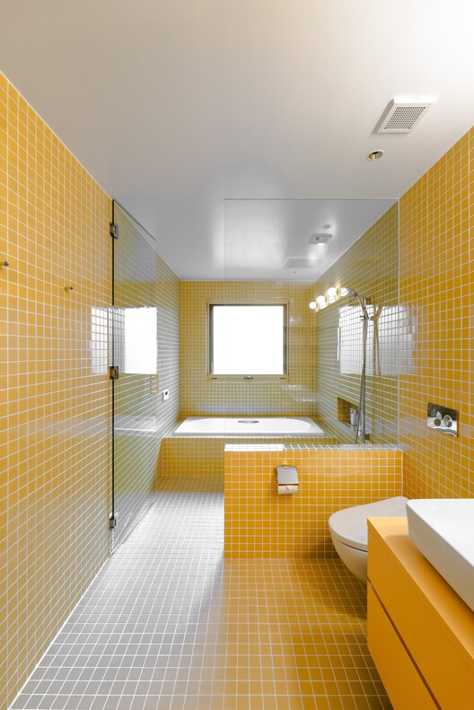 House in Karuizawa  / nao architects office + Studio Hashimura - Interior Photography, Bathroom, Sink, Toilet