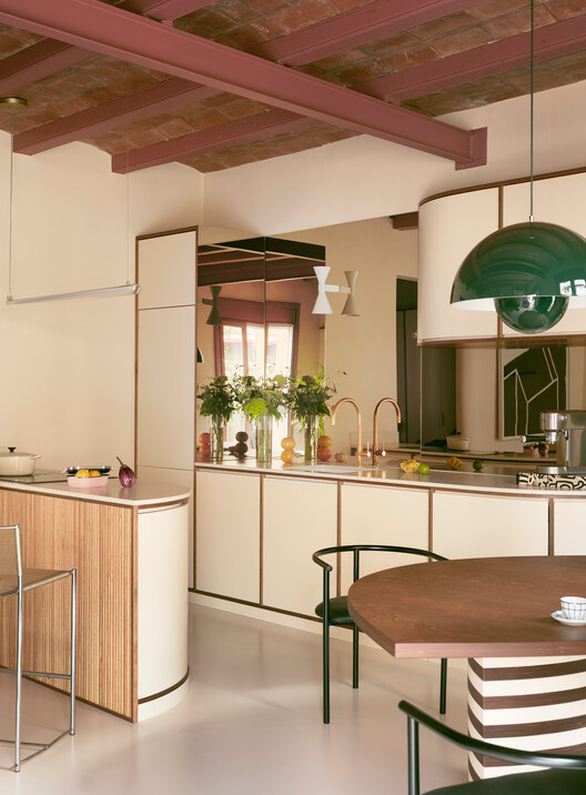 Revoltó House / bardo - Interior Photography, Kitchen, Wood, Lighting, Countertop, Chair, Glass