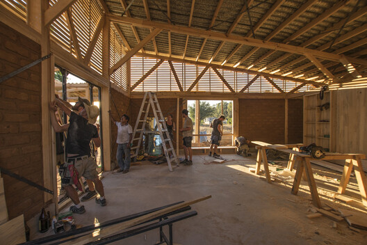 Quiané Center for Culture and Ecology – Phase I / Universidad de Ciencias Aplicadas de Múnich + Frente por la Defensa de la Tierra + Comunidad de Santa Catarina Quiané + CAMPO - Interior Photography, Wood, Beam