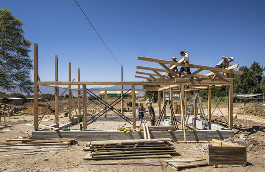 Quiané Center for Culture and Ecology – Phase I / Universidad de Ciencias Aplicadas de Múnich + Frente por la Defensa de la Tierra + Comunidad de Santa Catarina Quiané + CAMPO - Exterior Photography, Wood, Beam