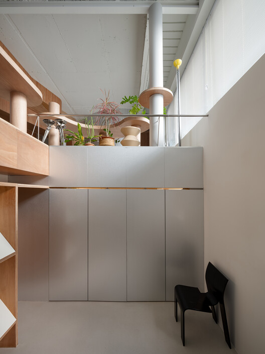 Reinterpreting a 50-Year-Old Building in Myeongnyun-dong / sukchulmok + BRBB Architects - Interior Photography, Kitchen, Wood, Lighting