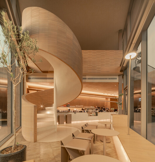 Harudot Khaoyai Cafe / IDIN Architects - Interior Photography, Dining room, Wood, Lighting, Glass, Chair