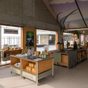 SAANCI山池咖啡（阿那亚北区店）/ NUC Studio - 室内图, 咖啡店室内设计, 厨房, 灯