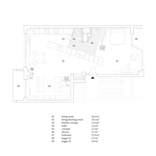 No-Wall Apartment / RDTH architekti - Image 18 of 21