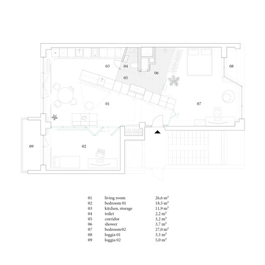 No-Wall Apartment / RDTH architekti - Image 20 of 21