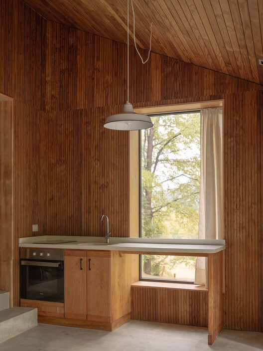 Huerquehue Refuge / DRAA Huerquehue Refuge / DRAA - Interior Photography, Kitchen, Wood, Countertop, Sink