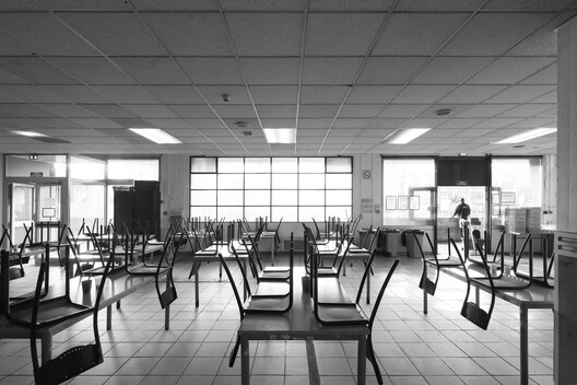 'La Boulangerie' Emergency Shelter / Francois Brugel Architectes Associes + Atelier RITA - Interior Photography, Dining room, Chair