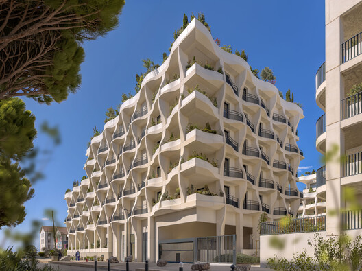 Jardins Secrets Bioclimatic Shells / Vincent Callebaut Architectures Jardins Secrets Bioclimatic Shells / Vincent Callebaut Architectures - Exterior Photography, Balcony