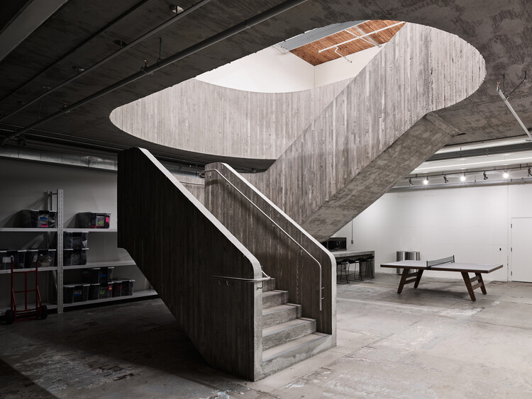 Purple Brand Operations Studio / Scott & Scott Architects - Interior Photography, Stairs, Wood, Concrete