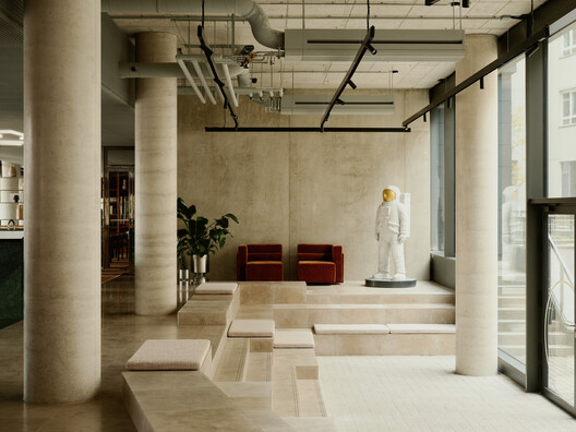 C1 Workplace / Bruzkus Greenberg C1 Workplace / Bruzkus Greenberg - Interior Photography, Living Room, Wood, Lighting, Column