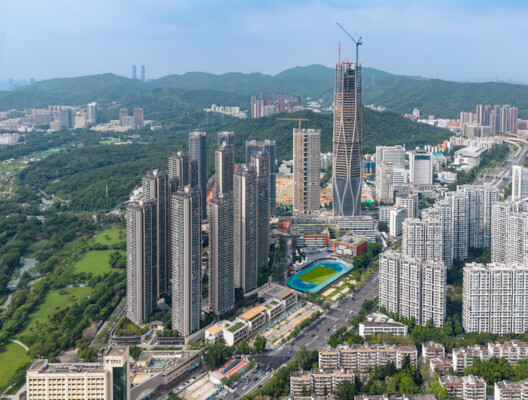Shenzhen Hongling Education Group Huafu Experimental School / UASZ Shenzhen Hongling Education Group Huafu Experimental School / UASZ - Exterior Photography, Cityscape, Aerial View Photography