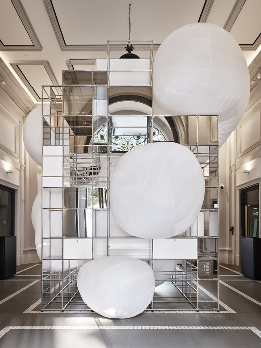 Renaissance of the Real Multisensory Installation - Milan Design Week 2026 / Snøhetta + USM Modular Furniture Renaissance of the Real Multisensory Installation - Milan Design Week 2026 / Snøhetta + USM Modular Furniture - Interior Photography, Bathroom, Glass