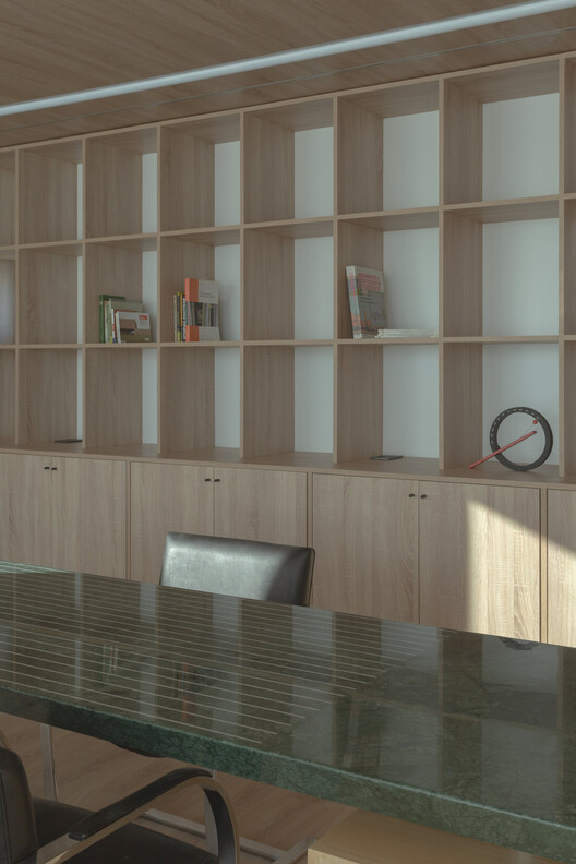 Office above the Pool / Modulito Estudio + atelier industrial - Image 11 of 27