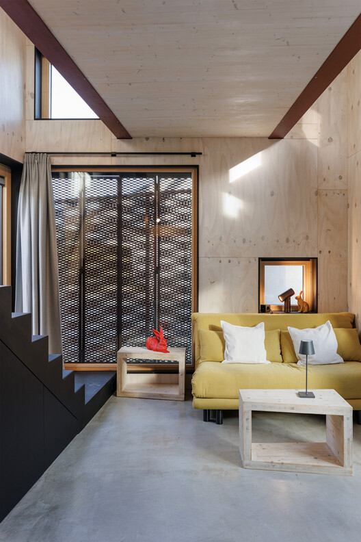 Cork House / studio bauform - Interior Photography, Wood, Lighting, Chair