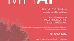 SELEÇÃO 2026 – Mestrado Profissional em Arquitetura Paisagística (MPAP/FAU/UFRJ)