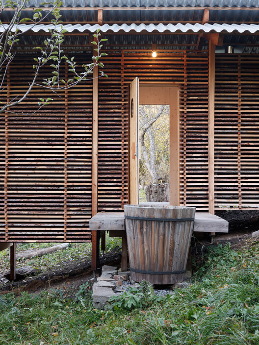 Wood-Stack Sauna Zaježová / Guča arch. - Exterior Photography, Wood