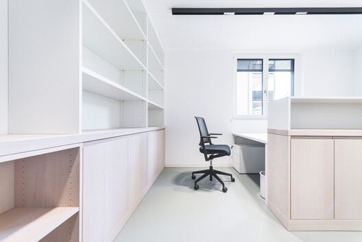 Forestry Station / Roland Baldi Architects - Interior Photography, Table, Shelving, Chair