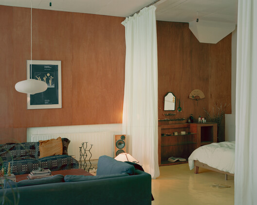 Unit 2F / Mutter - Interior Photography, Bedroom, Wood, Lighting, Chair