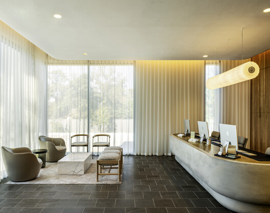 Westlake Dermatology Georgetown / Matt Fajkus Architecture Westlake Dermatology Georgetown / Matt Fajkus Architecture - Interior Photography, Living Room, Wood, Lighting, Chair