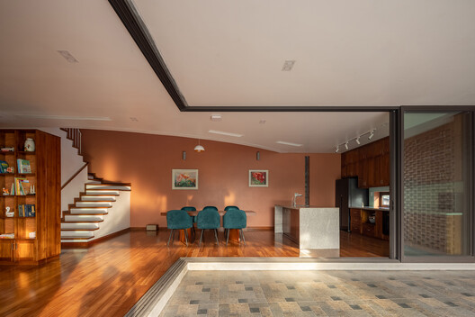 Creative Usage of Bricks & Earth / H&P Architects Creative Usage of Bricks & Earth / H&P Architects - Interior Photography, Wood, Lighting, Glass, Chair