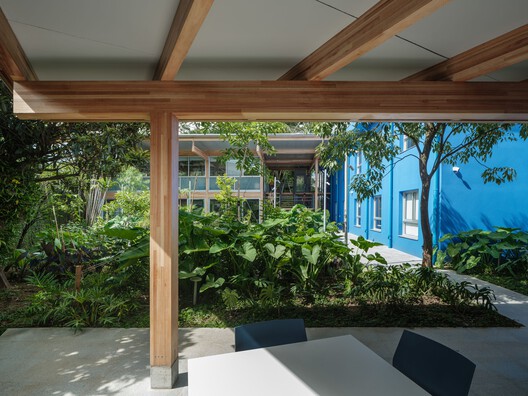 Renovación de la sede de la FUSP - Fundación de la Universidad de São Paulo / MMBB Arquitetos + Hugo Mesquita + Carolina Bueno - Fotografía interior, Madera, Jardín, Patio interior