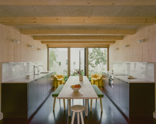 St Raphael's Health and Wellbeing Center / Adam Richards Architects St Raphael's Health and Wellbeing Center / Adam Richards Architects - Interior Photography, Kitchen, Wood, Chair