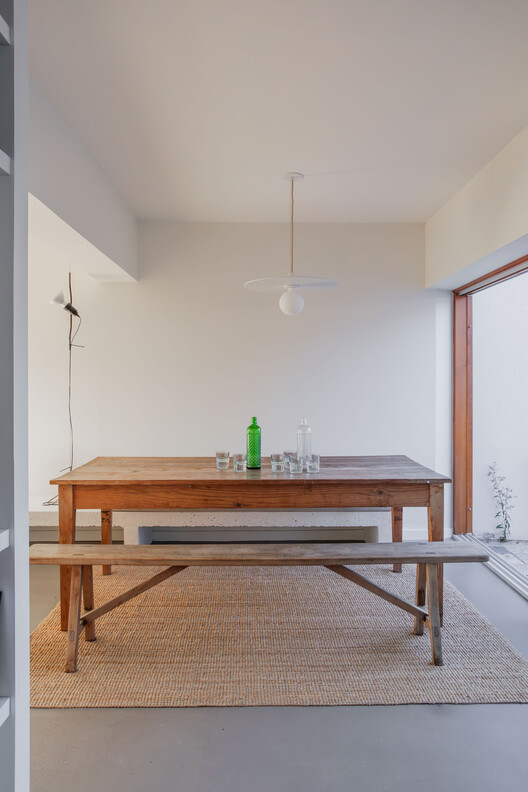 Workers' House Renovation / Cecile Elicagaray Architecte Workers' House Renovation / Cecile Elicagaray Architecte - Interior Photography, Wood, Table, Lighting, Chair