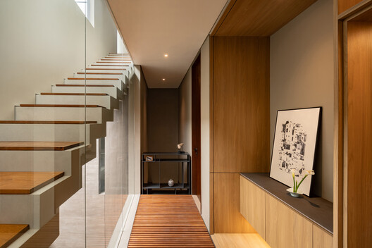 O4 House / studiokian O4 House / studiokian - Interior Photography, Stairs, Wood, Lighting, Handrail