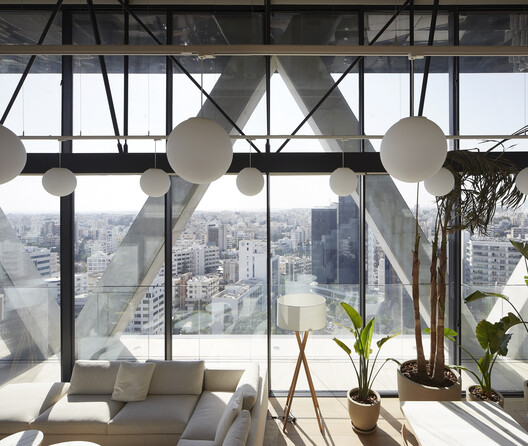 The Labs Tower / Eraclis Papachristou Architects The Labs Tower / Eraclis Papachristou Architects - Interior Photography, Living Room, Glass, Chair