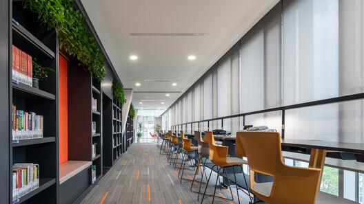 The Westlake University Library / UAD The Westlake University Library / UAD - Interior Photography, Dining room, Lighting, Table, Chair, Shelving, Glass