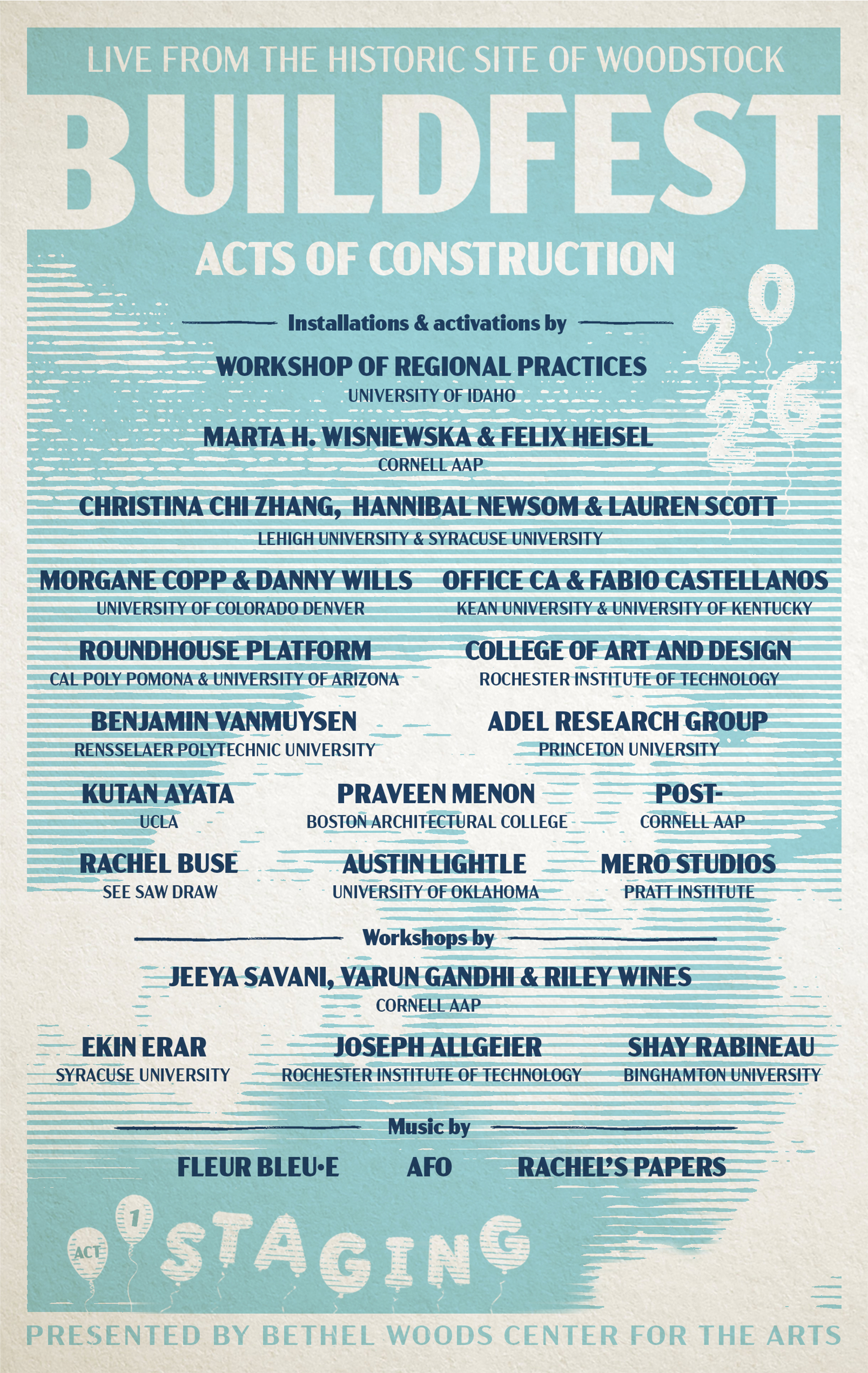 BuildFest 2026 lineup poster.
