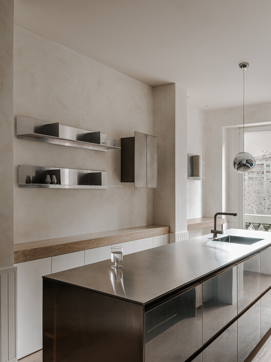 Diagonal Apartment / De la Villa Studio Diagonal Apartment / De la Villa Studio - Interior Photography, Kitchen, Countertop, Lighting, Glass, Sink