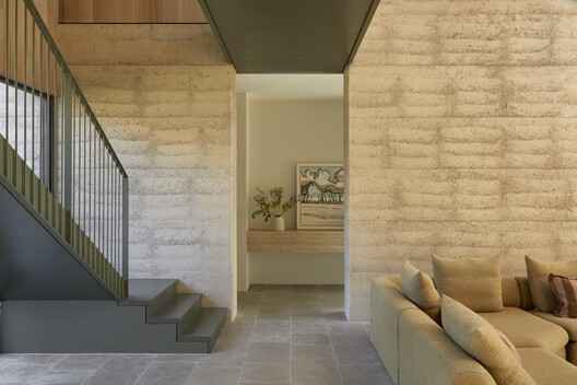 Barwon Dunes House / Eliza Blair Architecture Barwon Dunes House / Eliza Blair Architecture - Interior Photography, Living Room, Wood, Stairs, Brick