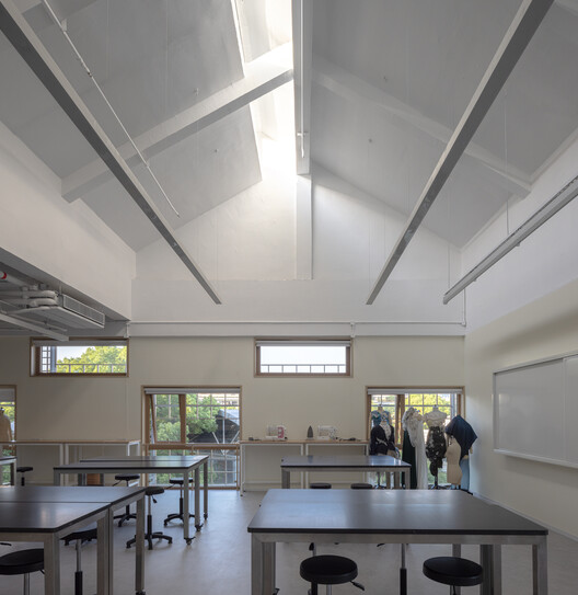 Anna Pao Sohmen Centre at YK Pao School / Scenic Architecture Office Anna Pao Sohmen Centre at YK Pao School / Scenic Architecture Office - Interior Photography, Kitchen, Table, Lighting, Chair, Glass
