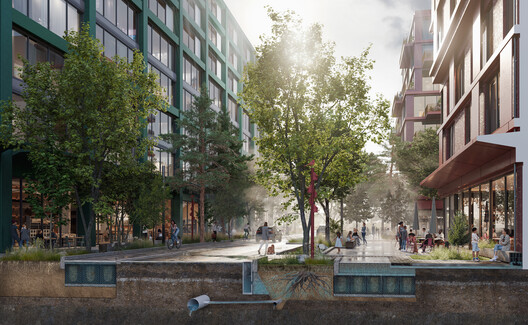 SLA Designs Public Spaces and Streetscapes for Toronto's New Island Community in the Port Lands SLA Designs Public Spaces and Streetscapes for Toronto's New Island Community in the Port Lands - Image 6 of 11