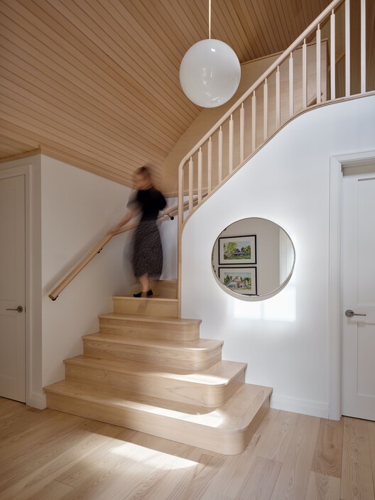 Knowlton Prairie / L. McComber Knowlton Prairie / L. McComber - Interior Photography, Stairs, Wood, Lighting, Handrail