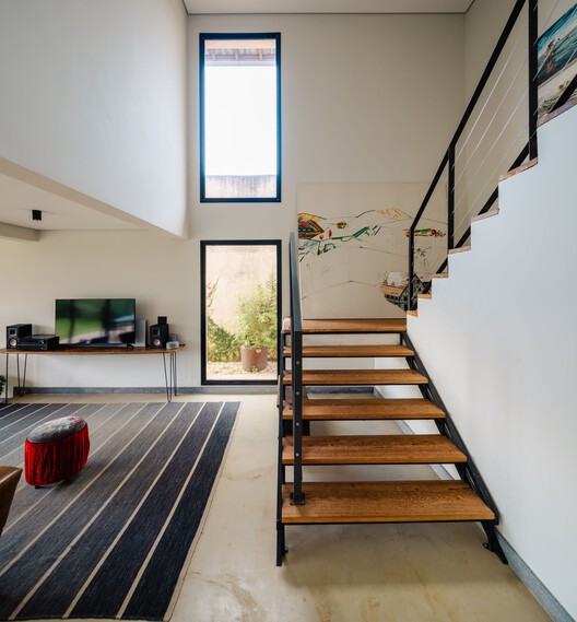 Castela House / BIRI - Interior Photography, Stairs, Wood, Lighting, Chair