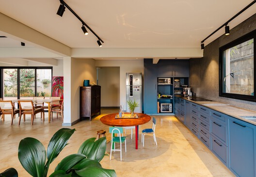 Castela House / BIRI - Interior Photography, Kitchen, Wood, Lighting, Table, Chair, Countertop